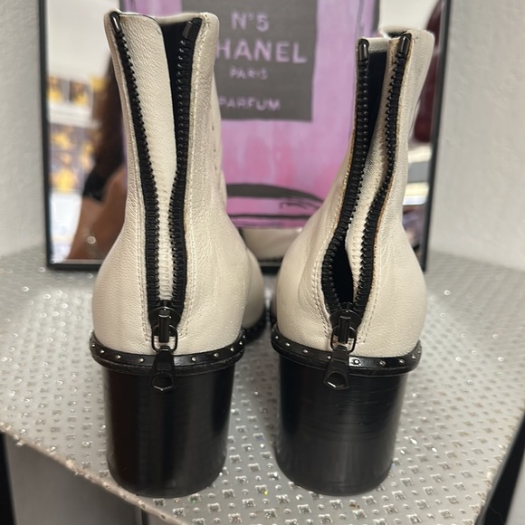 RAG & BONE Rover Leather Ankle Booties, Size 37.5 - Picture 3 of 8